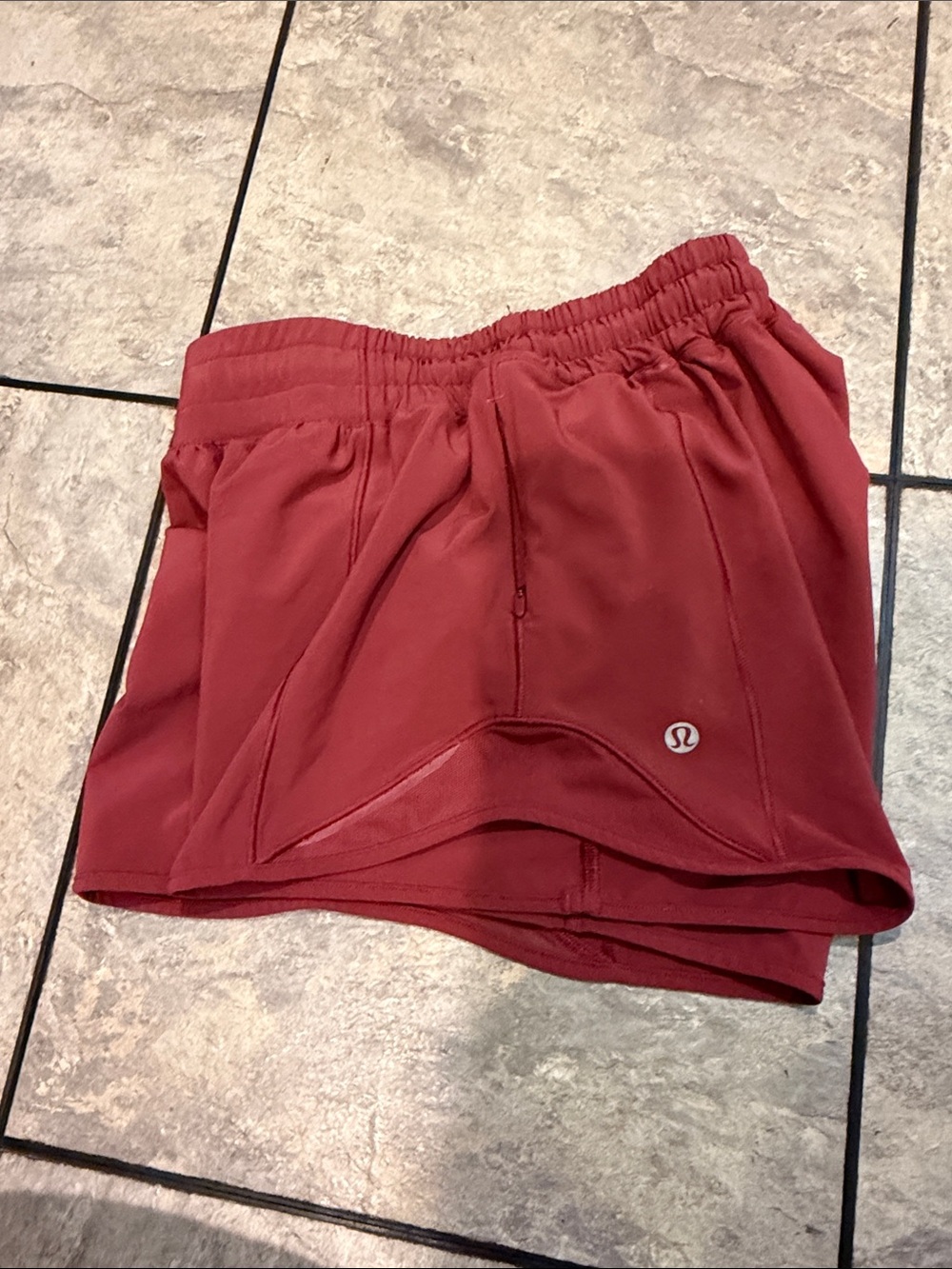 Lululemon Women's Maroon Athletic Shorts - Picture 3 of 10
